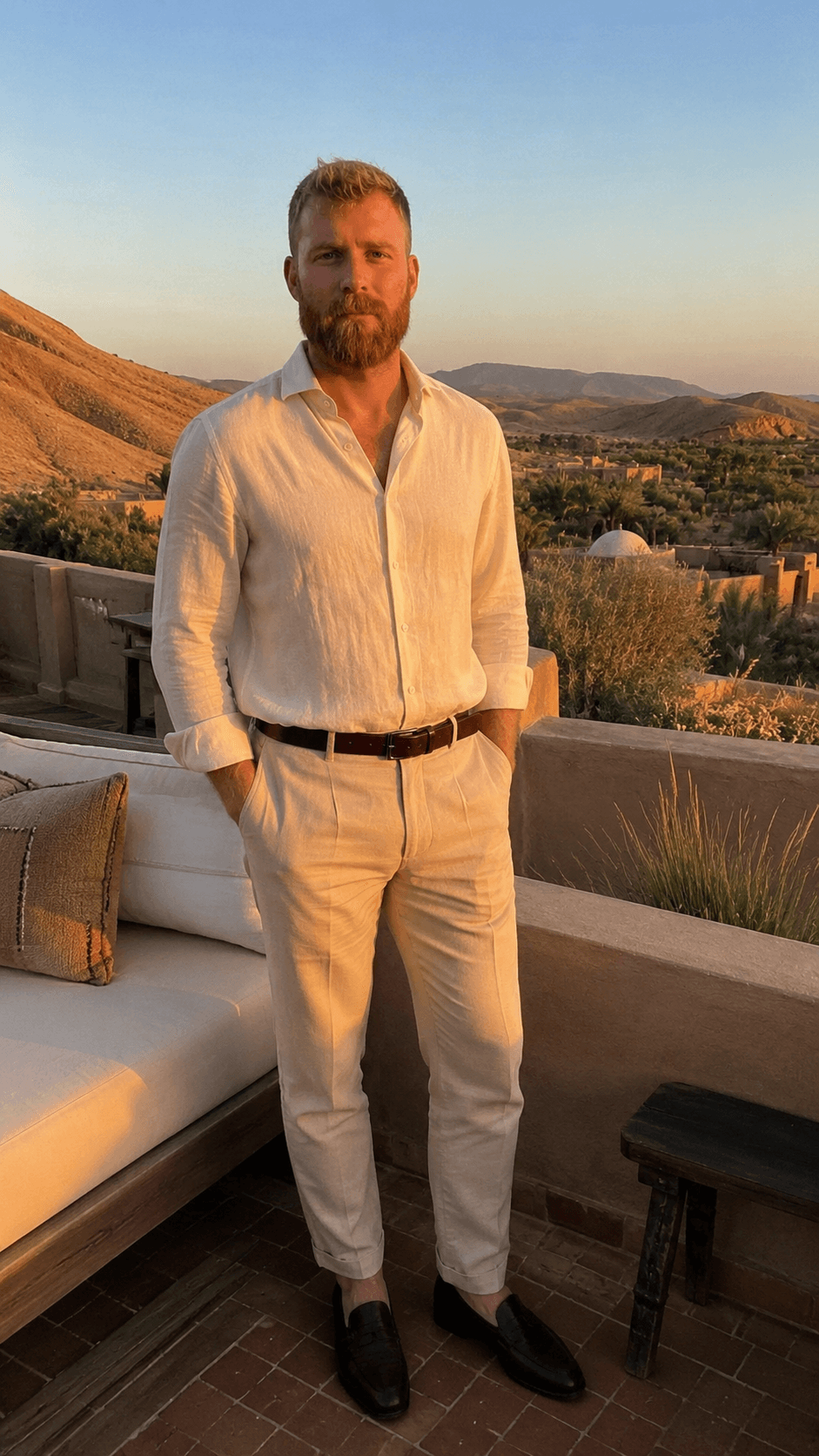 AI dating photo — golden-hour outdoors