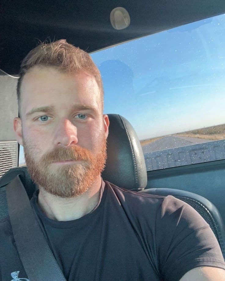 Car selfie, harsh sun
